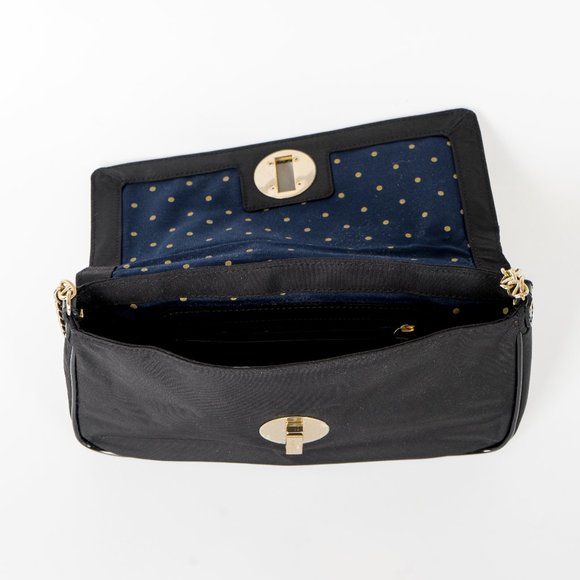 New Kate Spade black nylon/leather/chain purse - Picture 4 of 8